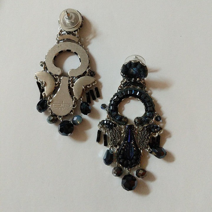 AYALABAR EARRINGS LARGE INDIGO