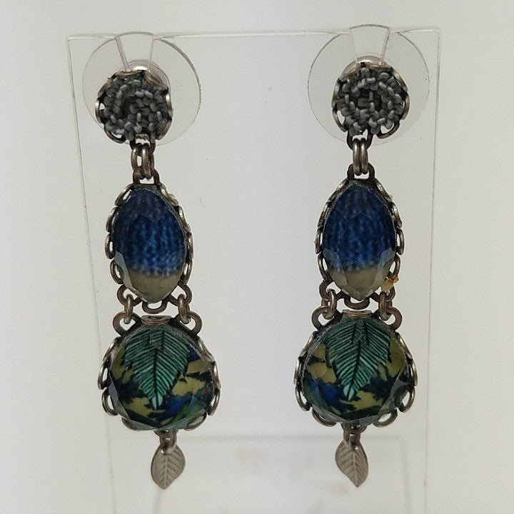 AYALABAR EARRINGS BLUE GREEN