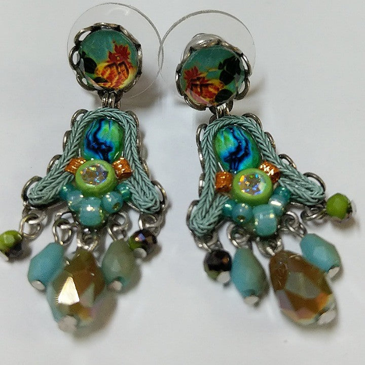 AYALABAR COLOURFUL BELL DROP EARRINGS