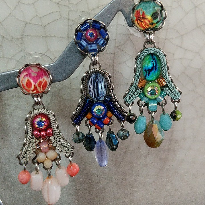 AYALABAR COLOURFUL BELL DROP EARRINGS
