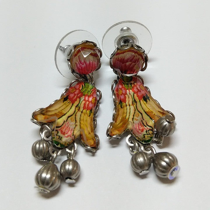 AYALABAR COLOURFUL BELL DROP EARRINGS