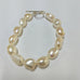 MOKO BRACELET FRESHWATER PEARLS 925 SILVER FOB STYLE CLASP
