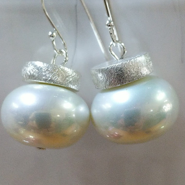 MOKO EARRINGS SPANISH FAUX PEARL HOOKS