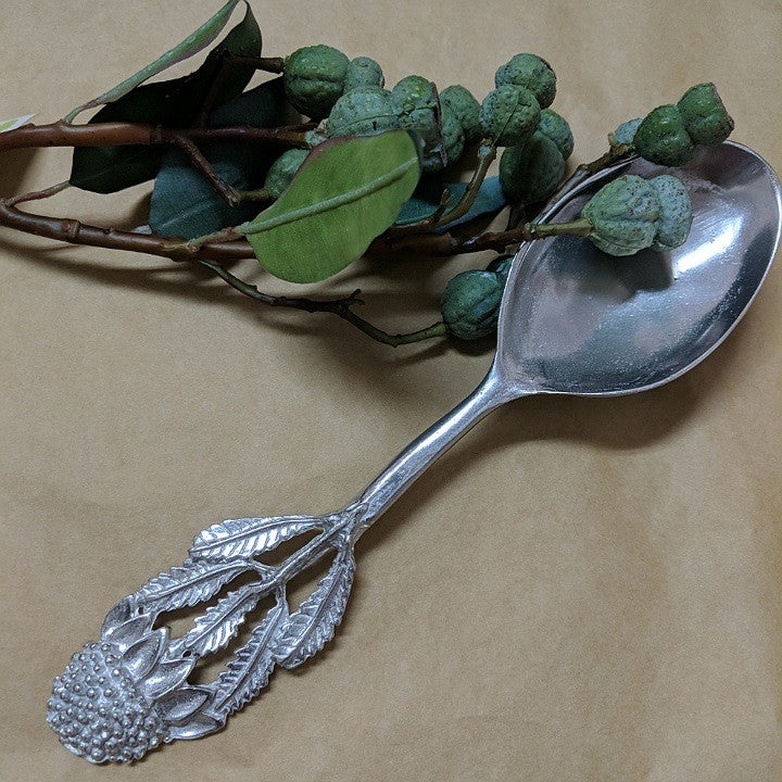 AUSTRALIAN MADE PEWTER SERVING SPOON