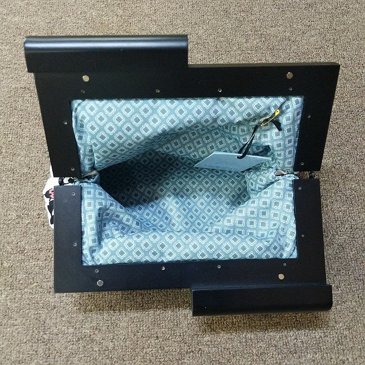 YELLOWBIRD CLUTCH FABRIC BAG BLACK FRAME