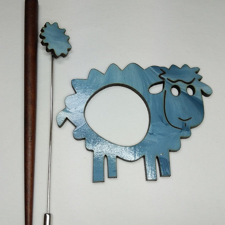 HANDMADE WOODEN SCARF RING WITH PIN