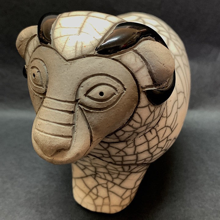 AFRICAN CERAMIC RAM FIGURINE