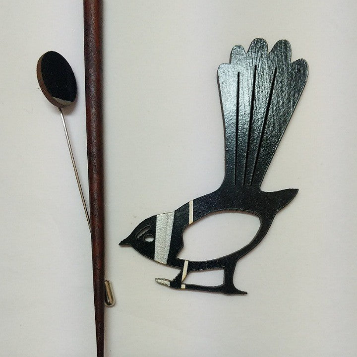 HANDMADE WOODEN SCARF RING WITH PIN