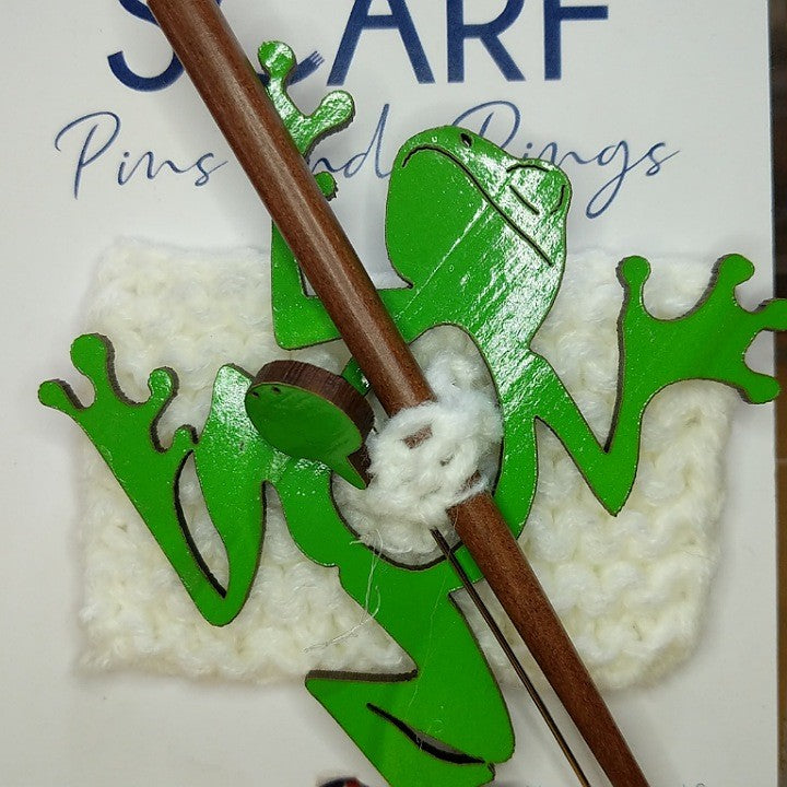 HANDMADE WOODEN SCARF RING WITH PIN