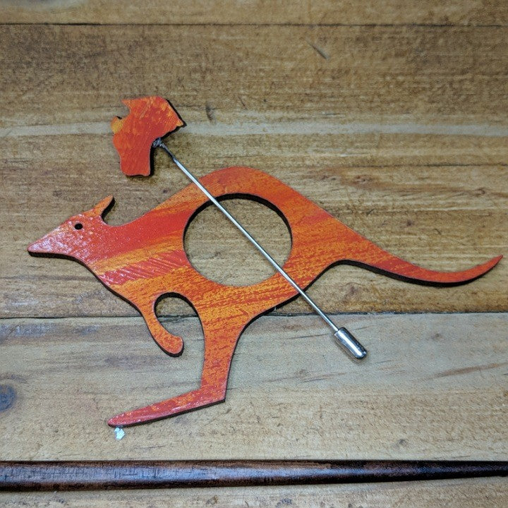 HANDMADE WOODEN SCARF RING WITH PIN