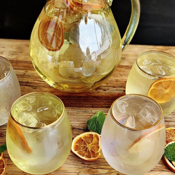 GLASS TUMBLERS SET OF 2