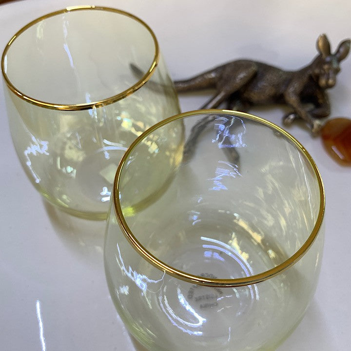 GLASS TUMBLERS SET OF 2