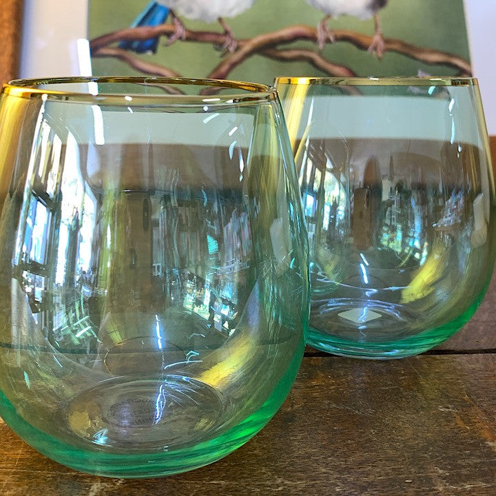 GLASS TUMBLERS SET OF 2