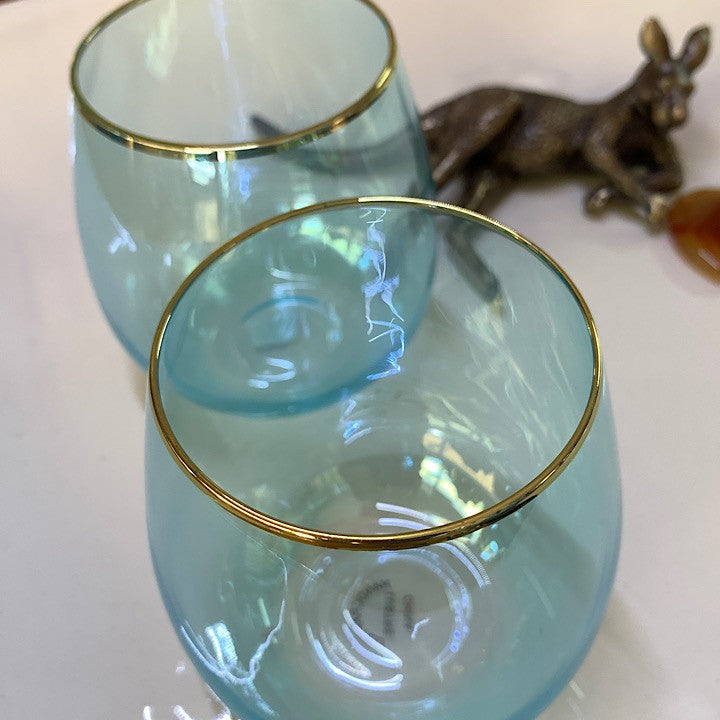 GLASS TUMBLERS SET OF 2