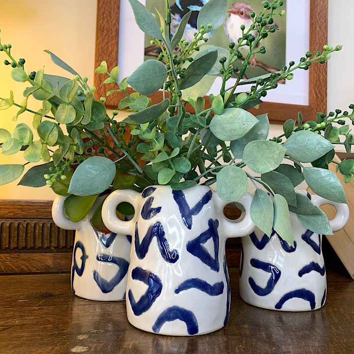 BLUE AND WHITE MINI VASE