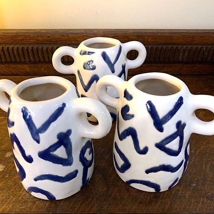 BLUE AND WHITE MINI VASE