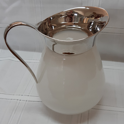 MILK GLASS WATER JUG