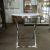 CHROME LEG MARBLE TOP TABLE