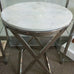 CHROME LEG MARBLE TOP TABLE