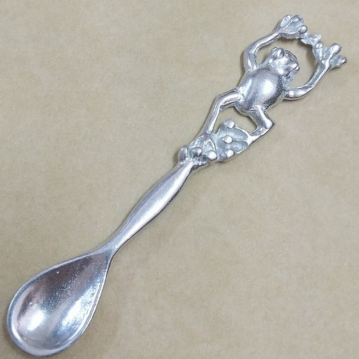 AUSTRALIAN MADE SILVER PEWTER SALT SPOON