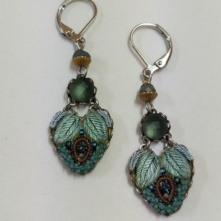 AYALABAR EARRINGS PALE GREEN TONES