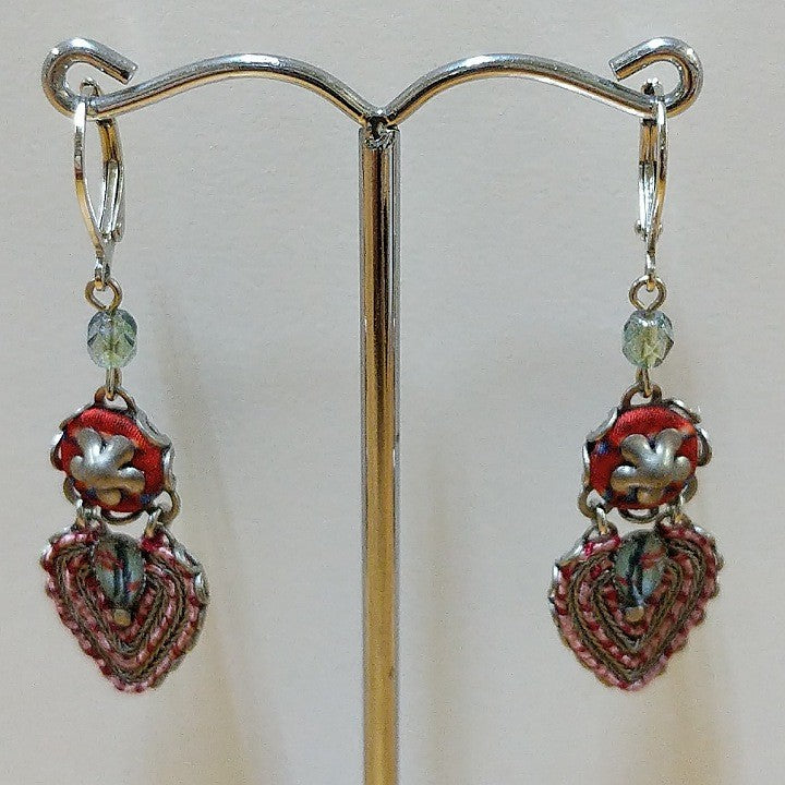 AYALABAR EARRINGS PINK RED TONES