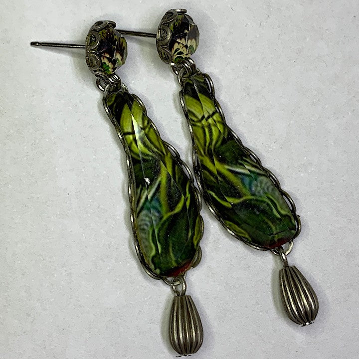 AYALABAR EARRINGS GREEN TONES
