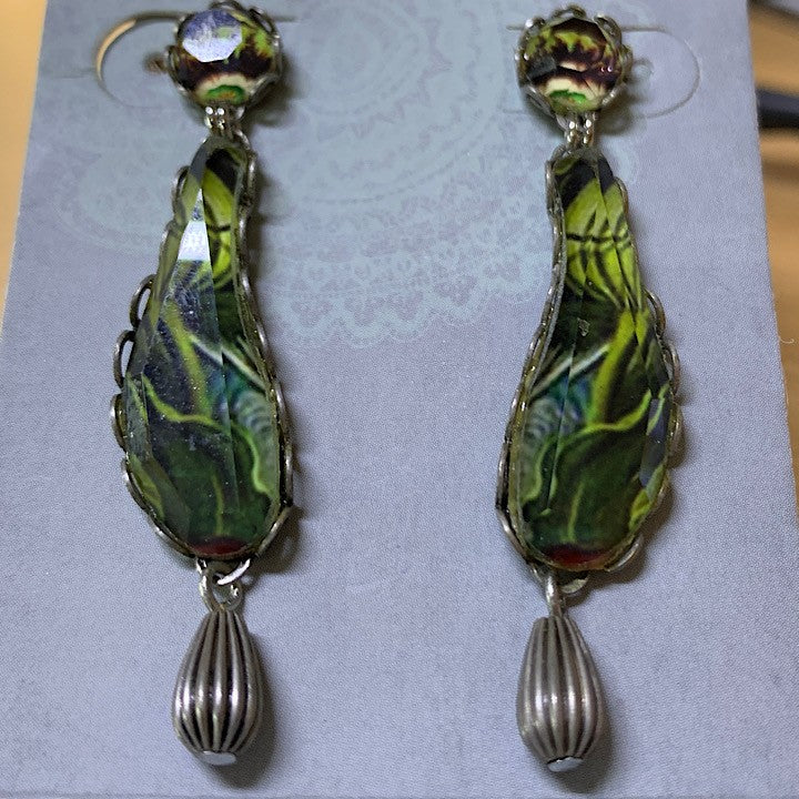 AYALABAR EARRINGS GREEN TONES