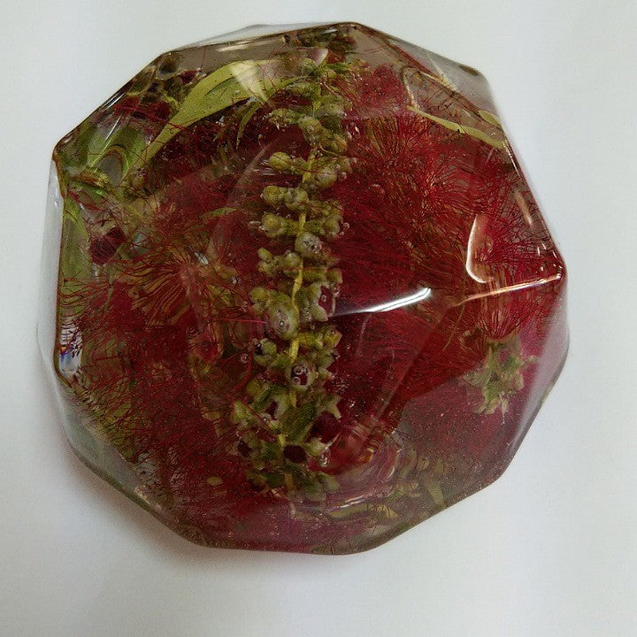 FLOWERS SET IN RESIN DOME