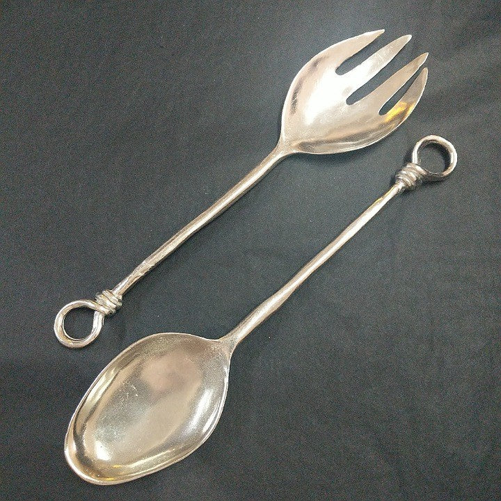 AUSTRALIAN MADE SILVER PEWTER SALAD SERVERS