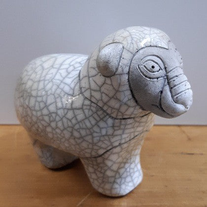 WHITE CERAMIC SHEEP