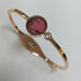 ROSE GOLD BRACELET FEATURING RHODONITE