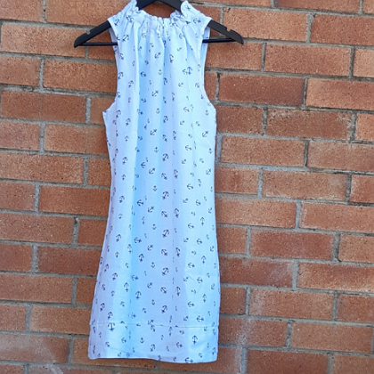 ITALIAN LINEN ANCHOR DRESS