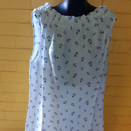 ITALIAN LINEN ANCHOR DRESS