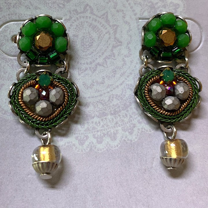 AYALABAR EARRINGS GREEN