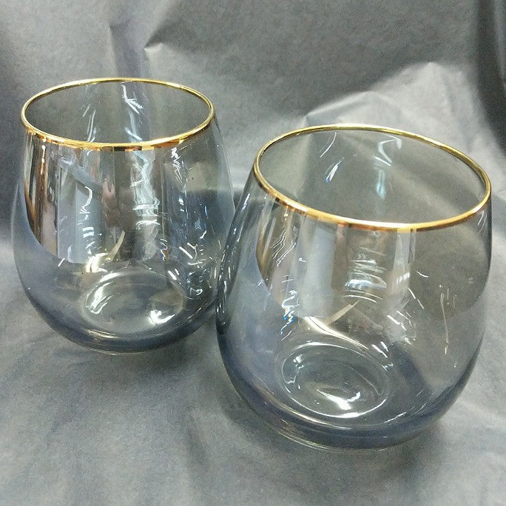 GLASS TUMBLERS SET OF 2