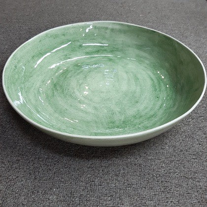 CERAMIC PIE DISH GREEN WASH