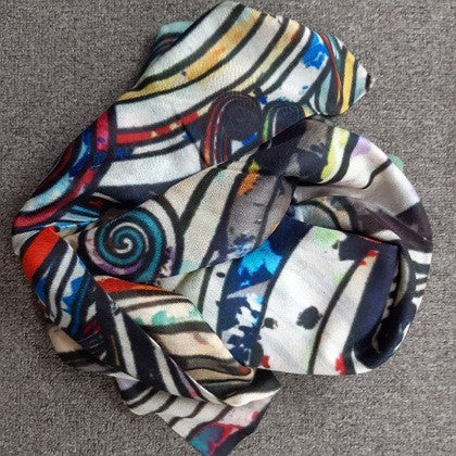 SCARF MERINO WOOL SWIRLS