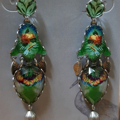 DERVISH EARRINGS GREEN