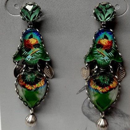 DERVISH EARRINGS GREEN