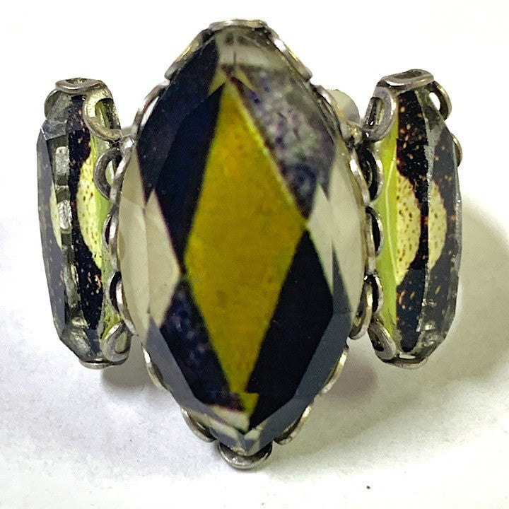 AYALABAR RING GEOMETRIC PATTERN ADJUSTABLE