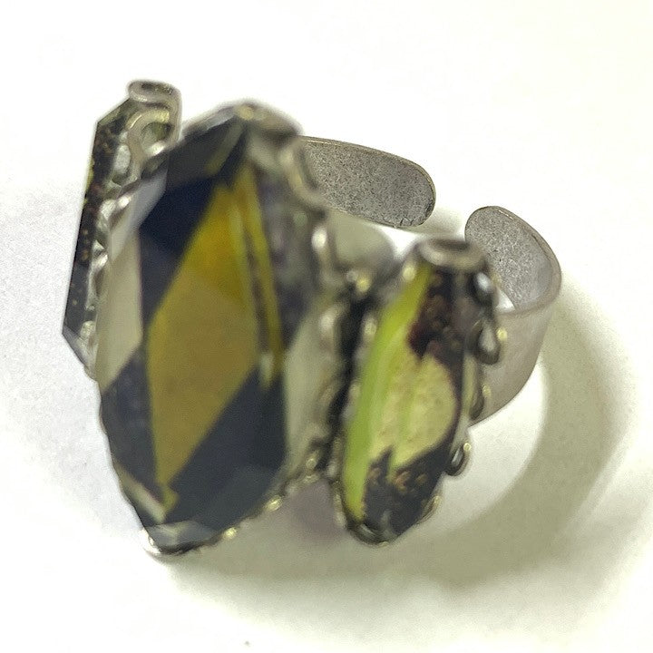 AYALABAR RING GEOMETRIC PATTERN ADJUSTABLE