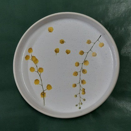 ANGUS AND CELESTE SIDE PLATE WATTLE SPRIGS