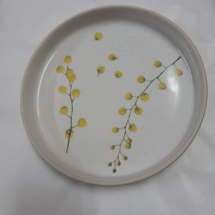 ANGUS AND CELESTE SIDE PLATE WATTLE SPRIGS