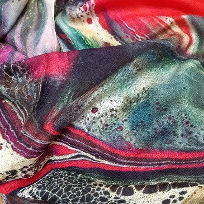 SCARF FINE MERINO WOOL MARBLE