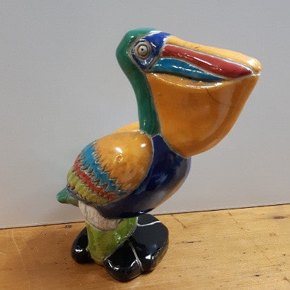 COLOURFUL CERAMIC PELICAN