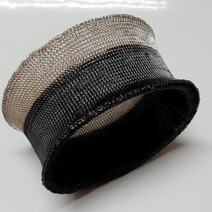 MILENA ZU BANGLE BRASS PLATED SILVER OXIDISED