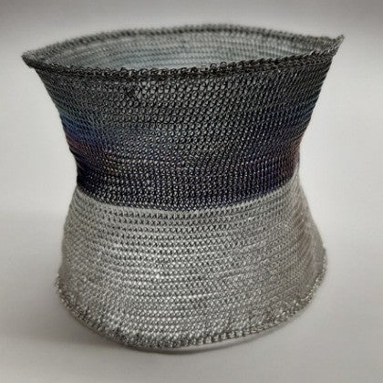 MILENA ZU OXIDISED STAINLESS STEEL CUFF CROCHETED