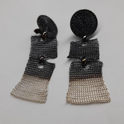 MILENA ZU COPPER OXIDISED PLATED SILVER EARRINGS