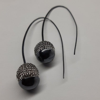 MILENA ZU BOBBLES ON LONG HOOK EARRINGS